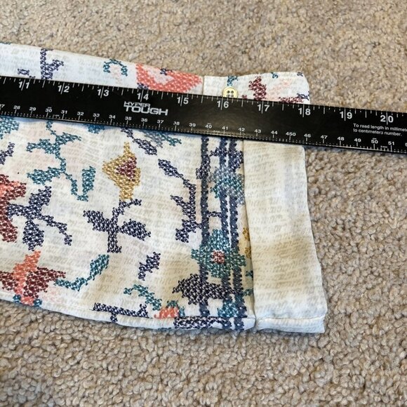 Brixon Ivy Stitch Fix Shirt Floral Top Tunic Ellie Cross Stitch Pattern Size S - Picture 10 of 13